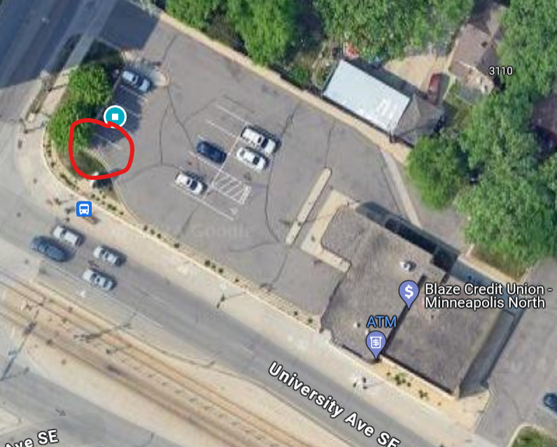 An overhead map showing the location of the hub.