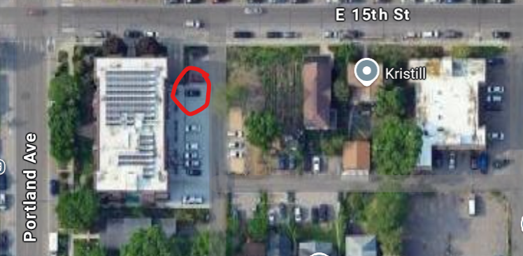 A map showing the location of the Green Rock Apts hub.