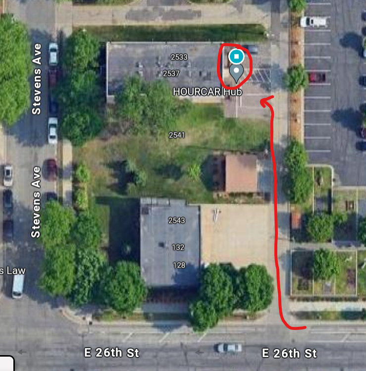 A map showing the MCAD hub.