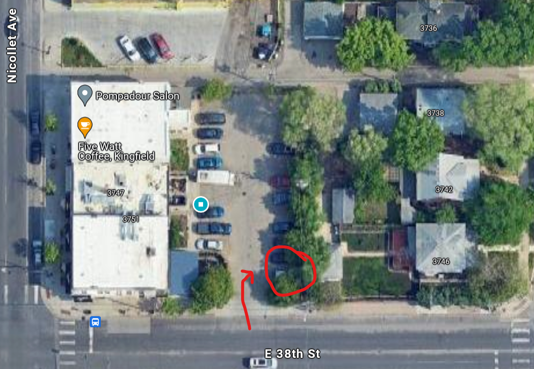 An overhead map showing the location of the hub.