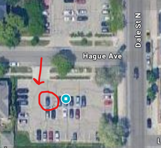 A map showing the location of the Mississippi Market - Selby hub.