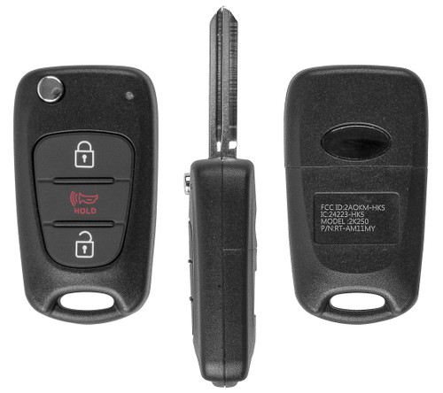 Kia Soul switchblade key, collapsed and extended