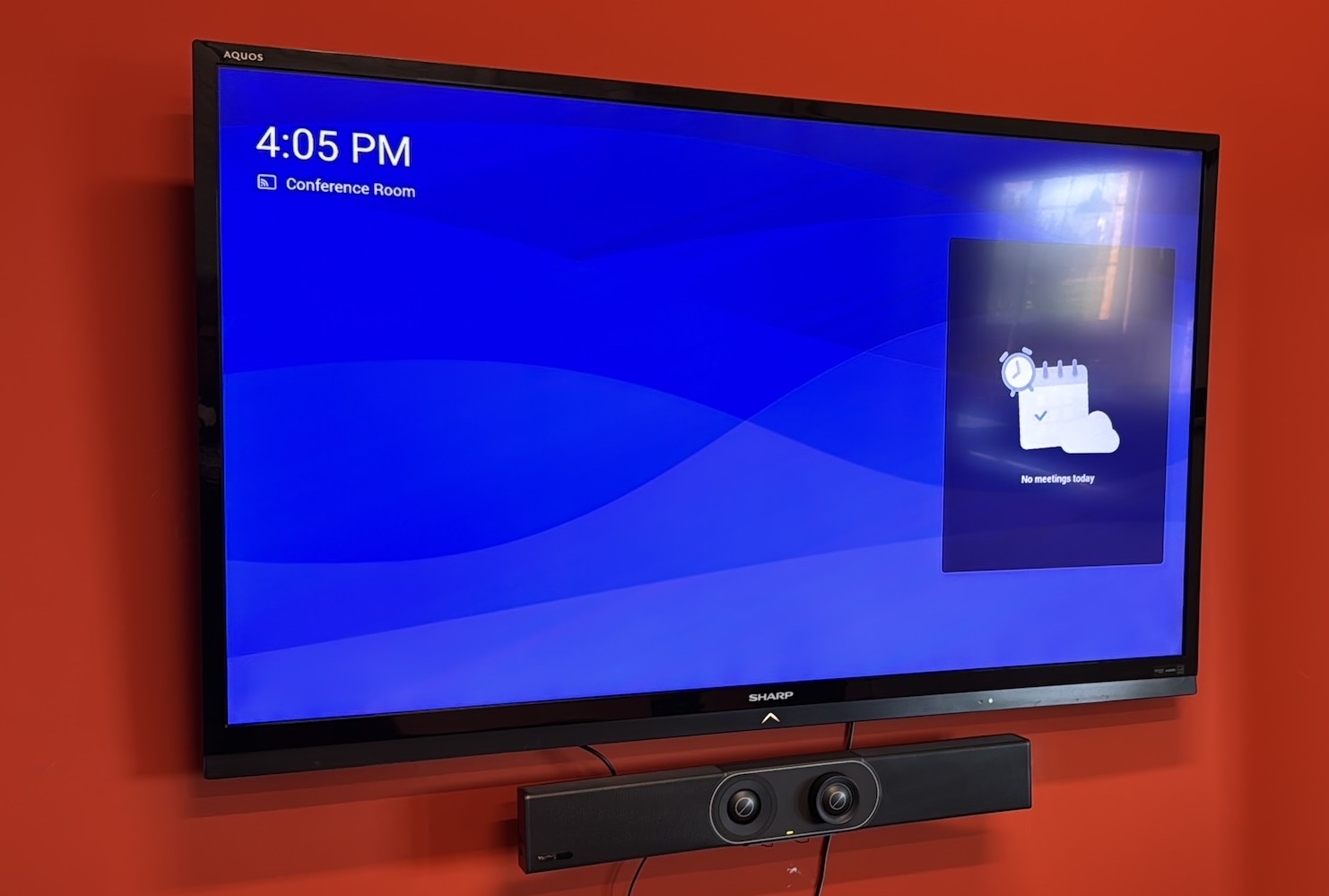 Image of installed Microsoft Teams Room equipment